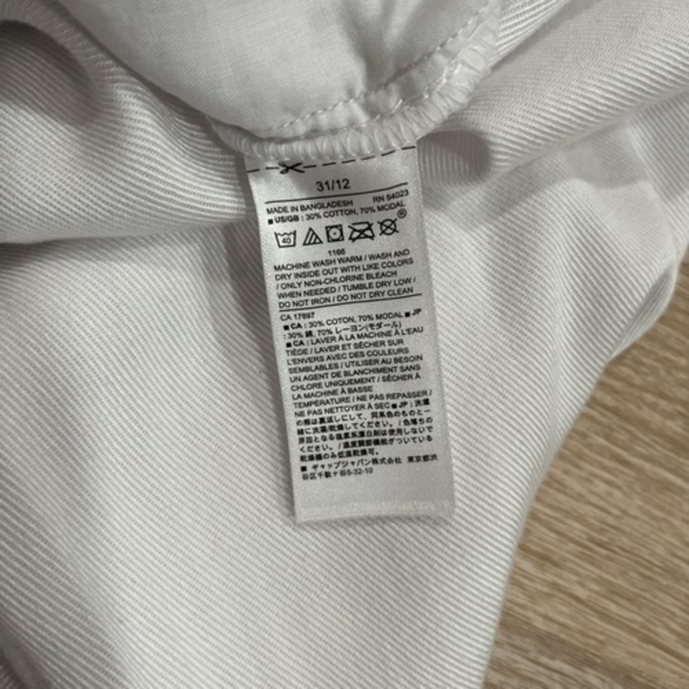 Banana‎ Republic High Rise Wide Leg Paperbag Pants Women's 12 White Belted NWT - Picture 4 of 6